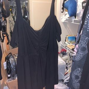 Black cold shoulder torrid top